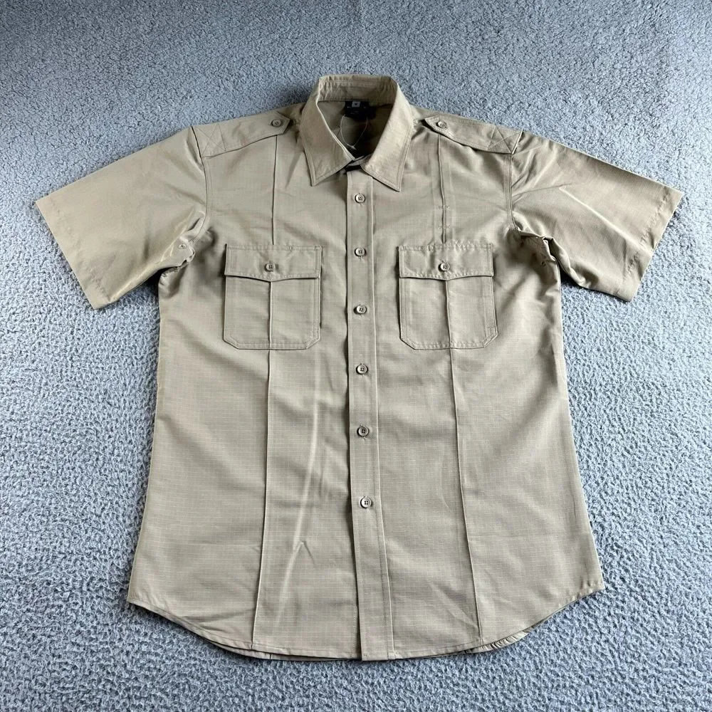 NEW Propper Shirt Mens Medium 32‎ Beige Tactical Kinetic Button Up Uniform F5350